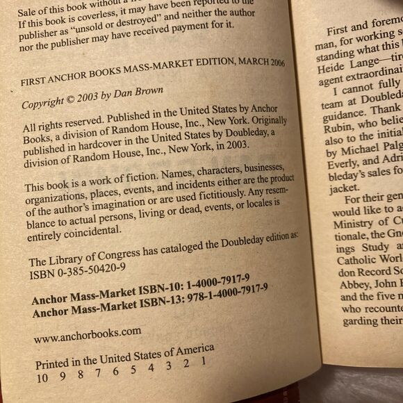 Angels and Demons & The Da Vinci Code by Dan Brown Book Novels Bundle Of 2 - Picture 8 of 9